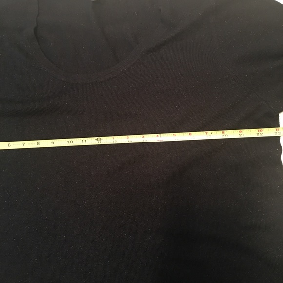 Black lightweight sweater with sheer bottom detail - Picture 4 of 5